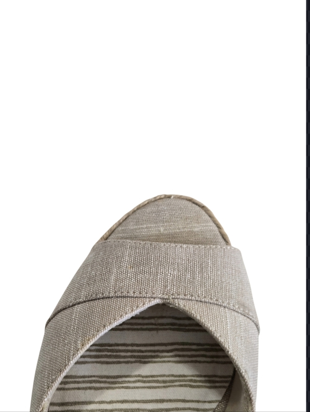 Coach and Four Open Peep-Toe Espadrille Canvas Shoe-EUC - Picture 6 of 11